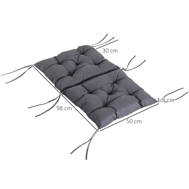 Outsunny Outdoor Seat Cushion Set -  Grey (Chairs Not Included)