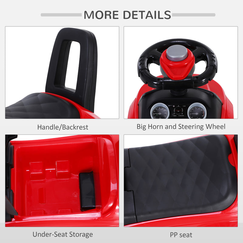 HOMCOM Baby 3 in 1 Rider on Car - Red