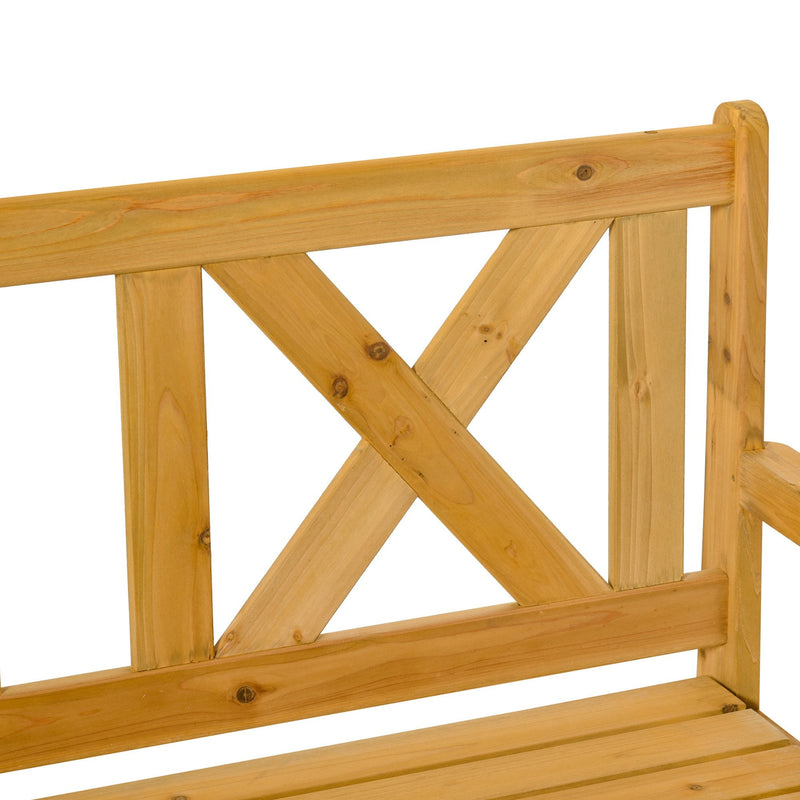 Outsunny Garden Bench - Yellow