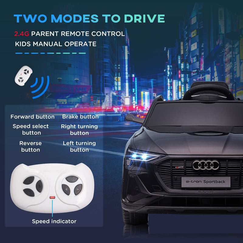HOMCOM Kids Electric Ride On Sports Car 12V Black