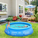 Outsunny Swimming Paddling Pool Round 274cm x 76cm - Blue