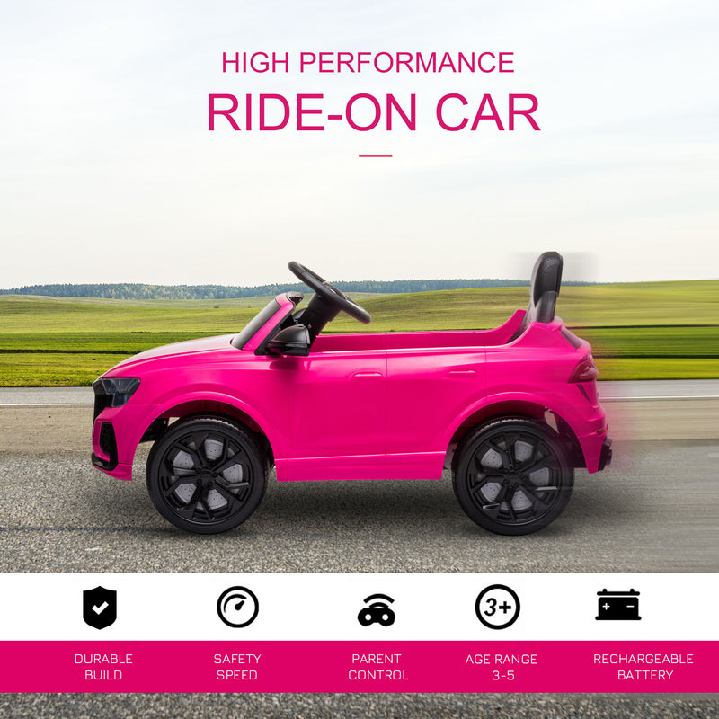 HOMCOM Kids Electric Ride On Car Audi RS Q8 6v - Pink