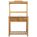 Outsunny Wooden Garden Potting Table