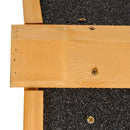 Pawhut Large Rabbit Hutch in Light Yellow and Black