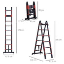 HOMCOM Telescoping Ladder