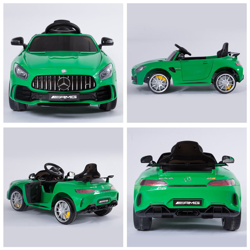 HOMCOM Kids Electric Ride on Mercedes Benz GTR 12v - Green