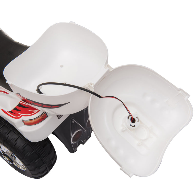 HOMCOM Kids Electric Ride On Motorcycle Bike 6v - White