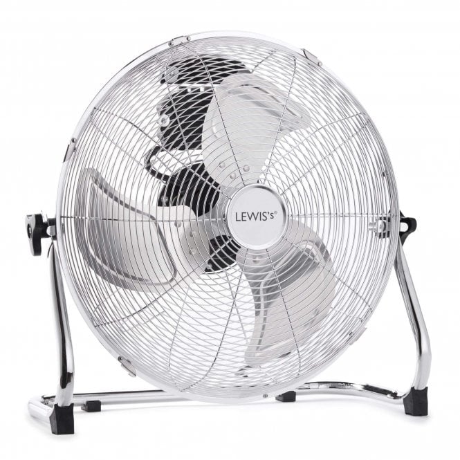 Lewis's 16 Inch   Floor Fan  Stainless Steel