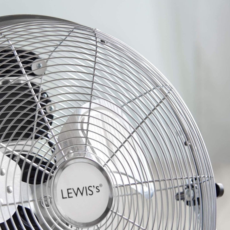 Lewis's 16 Inch   Floor Fan  Stainless Steel