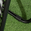 Outsunny Foldable Garden Recliner Chair Set of 2 w/ Footstool & Headrest, Grey