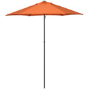 Outsunny 2m Parasol Patio Umbrella, Outdoor Sun Shade With 6 Ribs Orange
