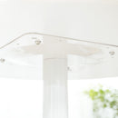 HOMCOM Round Dining Table with Steel Base, Non-slip Pad for Living Room