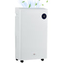 HOMCOM 16L/Day Dehumidifier With Air Purifier And HEPA Filter, UVC, Ioniser, 5.5L Water Tank, 24H Timer, For Home Damp, Condensation, Mould And Laundry Drying, White