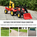 Kids Controllable Excavator with Trailer - Red/Yellow