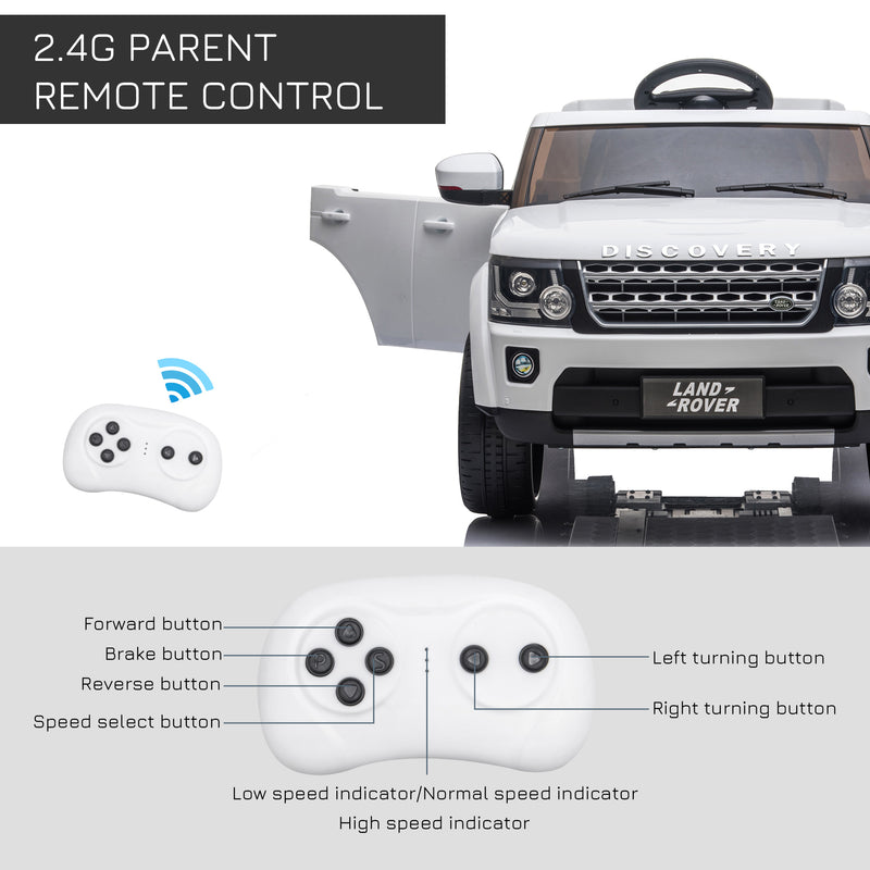 Kids Electric Ride on Car Landrover Discovery 12v - White