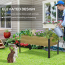Outsunny Raised Garden Bed Elevated Wood Planter Box
