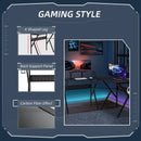 HOMCOM Gaming Corner Desk 125x125x75cm Black