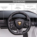 HOMCOM Kids Electric Ride On Car Lamborghini Sian - White