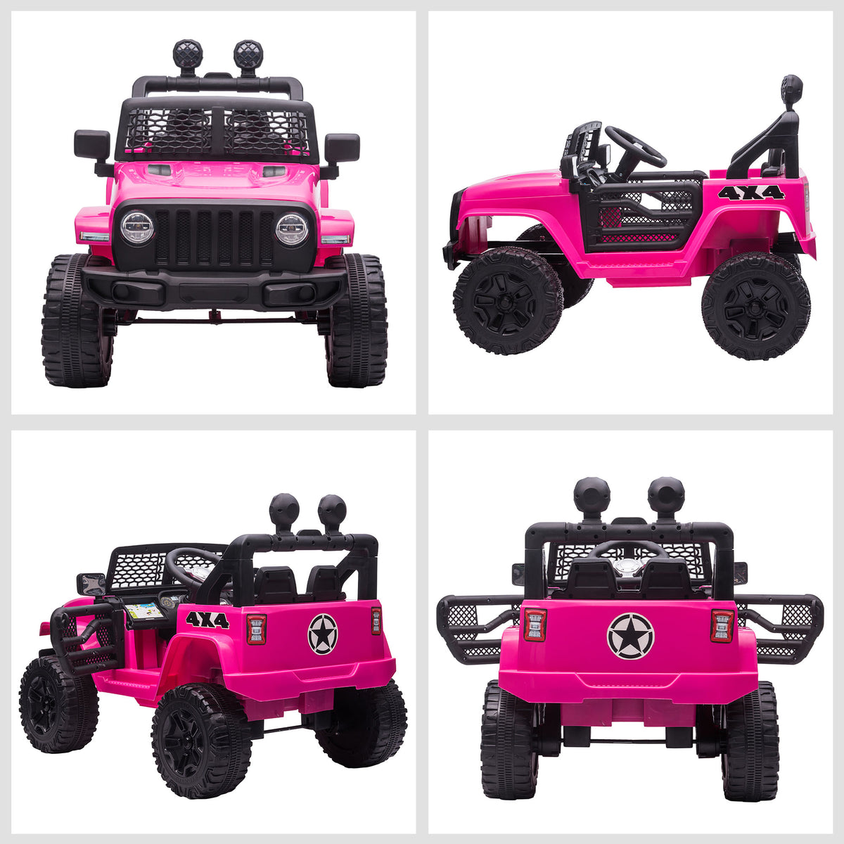 Kids Electric Ride on Car Truck Off Road 12v Pink
