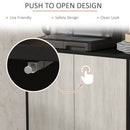 HOMCOM Sideboard Storage Cabinet for Living Room with Adjustable Shelves Black