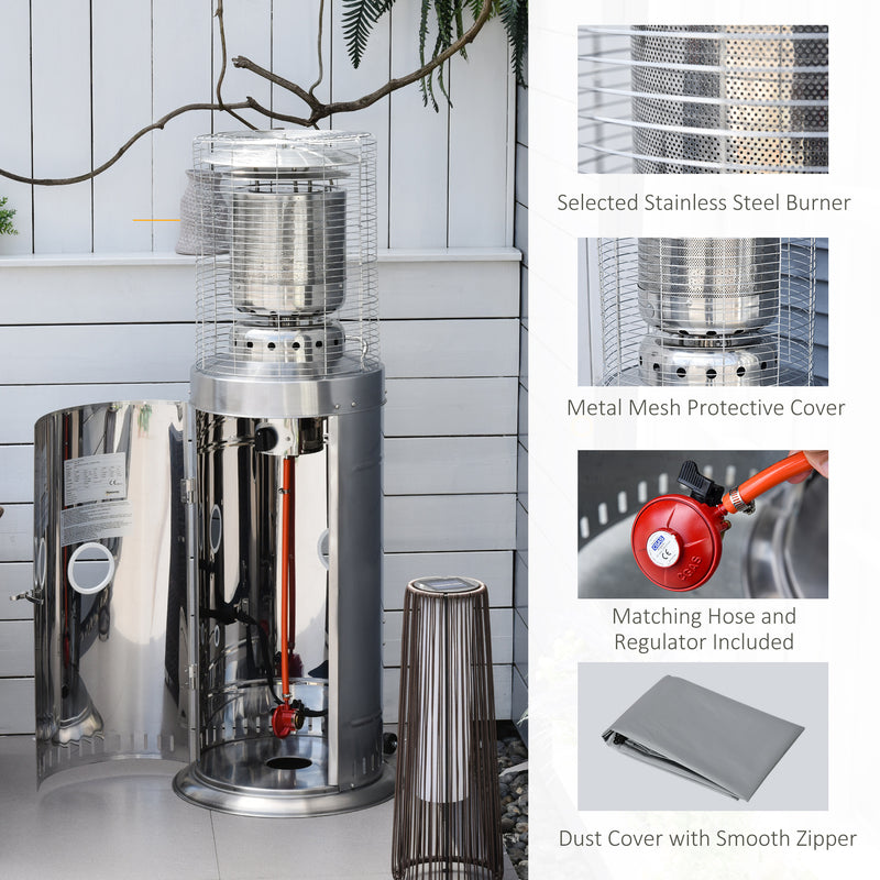 Outsunny 10KW Outdoor Gas Patio Heater Standing Propane Heater
