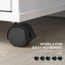 Vinsetto Filing Cabinet Mobile Printer Stand W/ Drawer for A4 Size Files, White