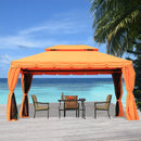 Outsunny Garden Gazebo - Orange