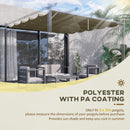 Outsunny Pergola Shade Cover Replacement Canopy for 3 x 3m Pergola, Tan