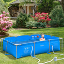 Outsunny Swimming Pool with Steel Frame & Filter  252L x 152W x 65H cm - Blue