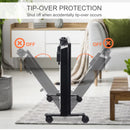 HOMCOM Home Savers Convector Radiator Heater Freestanding or Wall-mounted w/ Adjustable Thermostat