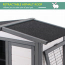 Pawhut Rabbit Hutch Grey