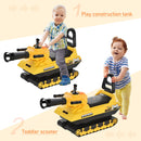 Kids Ride On Shooting Tank - Yellow