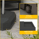 Outsunny Cantilever Parasol Base For Banana Parasol W/ Wheels Water Sand Filled