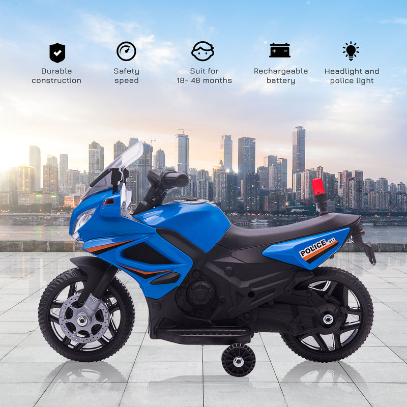 HOMCOM Kids Electric Ride On Motorcycke 6v - Blue
