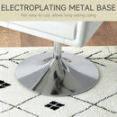 HOMCOM Stylish Retro Linen Swivel Tub Chair Steel Frame Cushion Seat Cream Whit