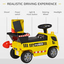 Kids Ride on Car Truck with Tipping Bucket - Yellow