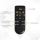 HOMCOM 2000W 5-Level MDF Electric Fireplace Heater with Remote White