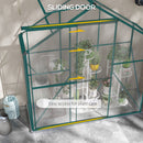 Outsunny 6 x 2.5ft Polycarbonate Greenhouse Aluminium Green House, Green