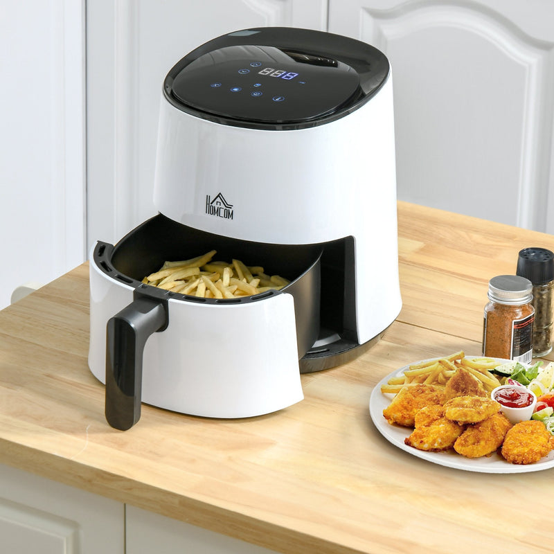 HOMCOM Digital Air Fryer 2.5L White 1300W