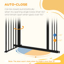 PawHut Adjustable Safety Gate w/ 1 Extensions and Four Adjustable Screws, Black