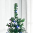 HOMCOM Christmas Tree Slim 5' with 250 Multi Coloured LED Lights