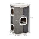 PawHut Cat Barrel Kitten Tree Tower Sisal Scratching Furniture Climbing Frame