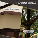 Outsunny 3 x 3(m) Pop Up Gazebo Tent with Netting, Height Adjustable, Beige