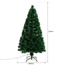 HOMCOM Christmas Fibre Optic Tree 5' with Blue Star