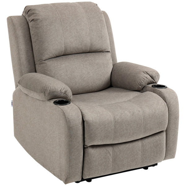 HOMCOM Recliner Armchair For Living Room, Recliner Chair With Cup Holder