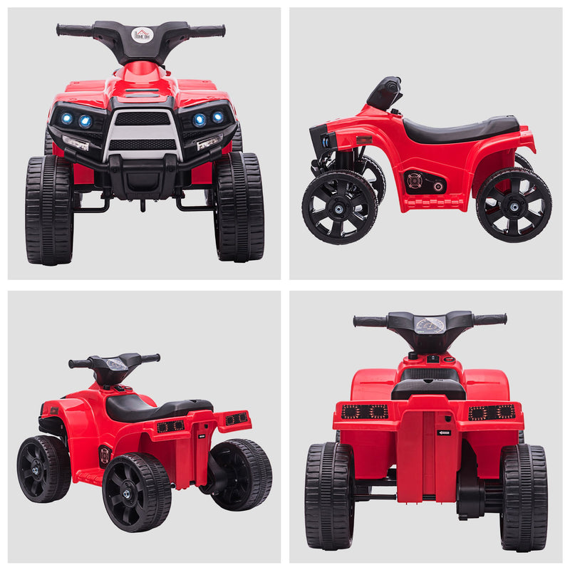 HOMCOM Kids Electric Ride On Quad Bike 6V - Black/Red