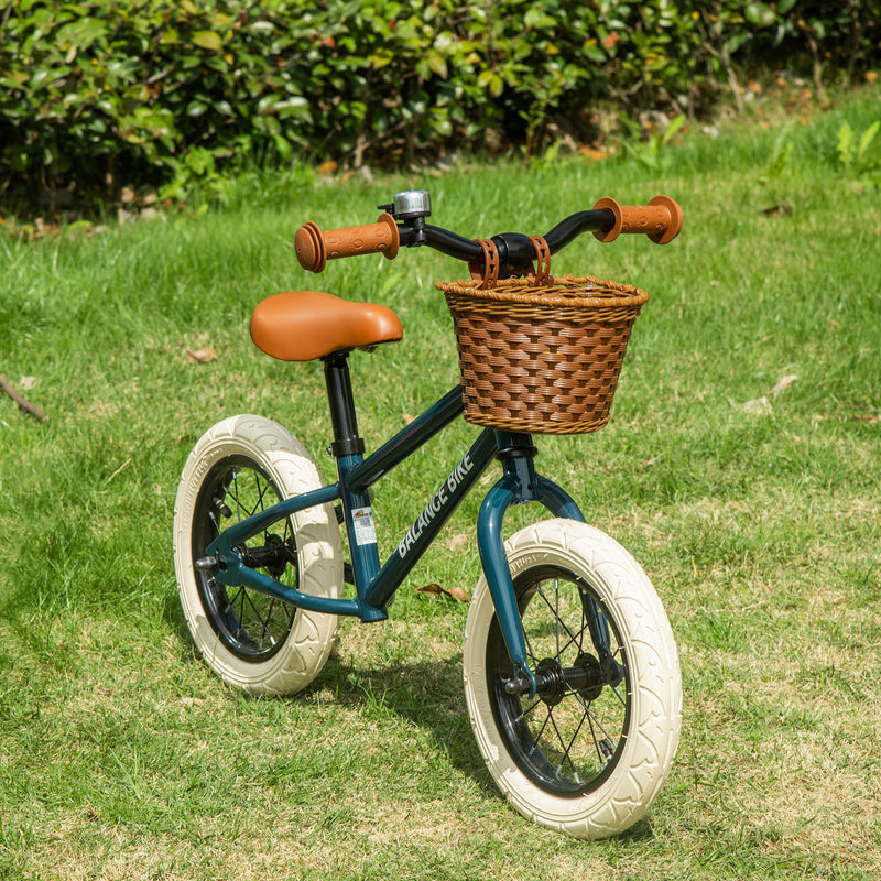Kids Balance Bike with Basket - Blue