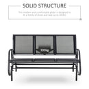 Outsunny Gliding Rocking  Chair - Black