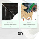 Outsunny 9 Pcs Interlocking Flooring Tiles for Patio, Balcony, Hot Tub, Yellow