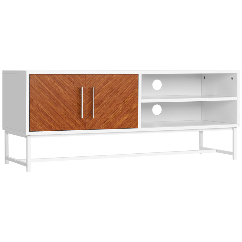 HOMCOM TV Unit Cabinet Media Console Table Stand with Shelves and Cupboard